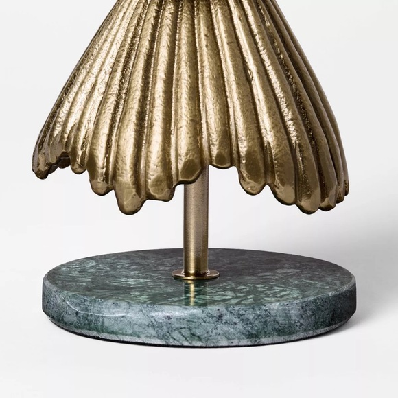 Large & Small Metal Christmas Trees with Marble Base Gold Threshold Studio McGee - Picture 5 of 7